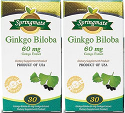 รูปภาพของ Springmate Gingko 60mg. 30แคป+30แคป แพ็คคู่